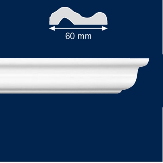 Zierleiste / Wandleiste "Richfield" (Stuckleisten aus Hart-Styropor)