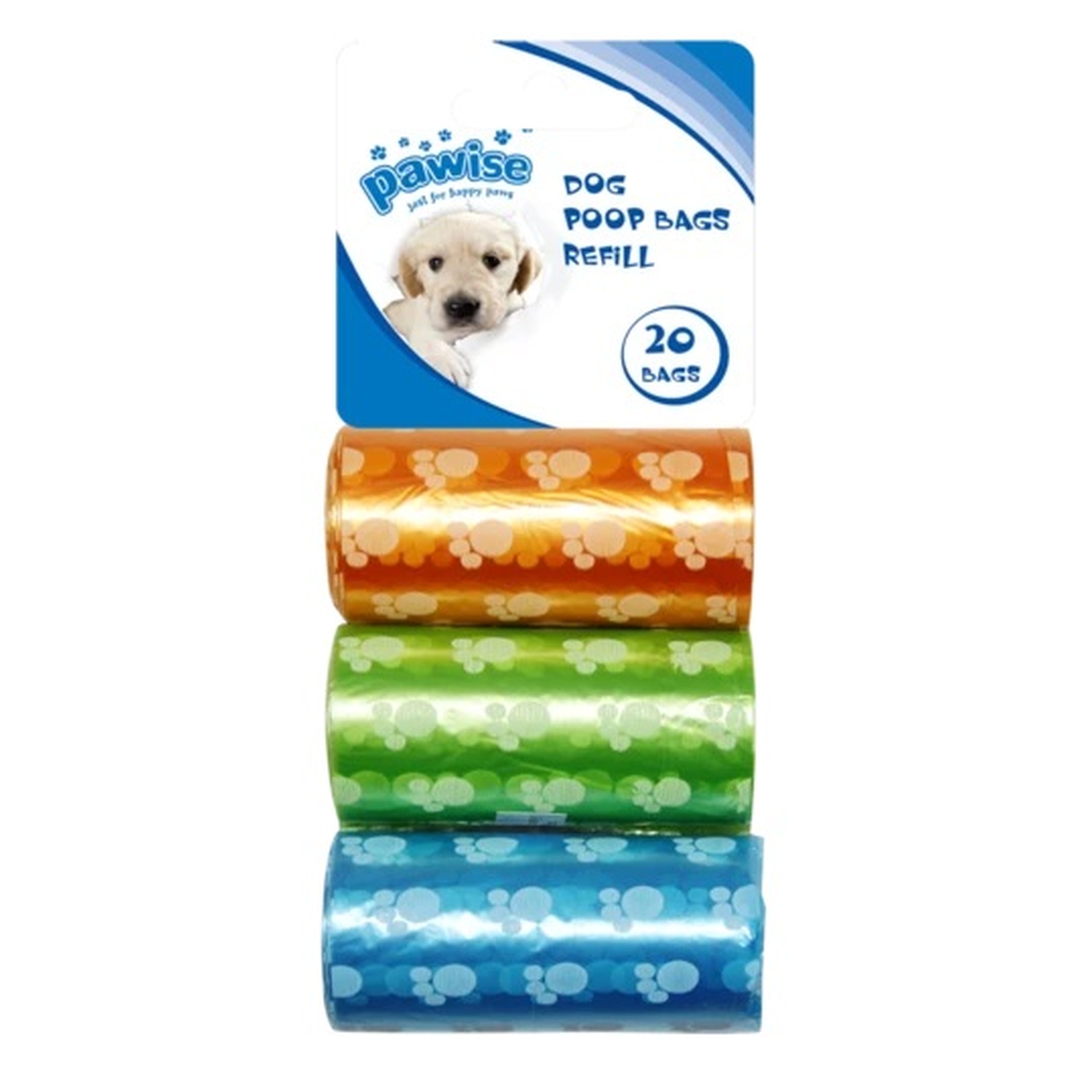 Hundezubehör | Kotbeutel | Nachfüllpack | abbaubar | Orange | Grün | Blau | Oval | 3er Pack