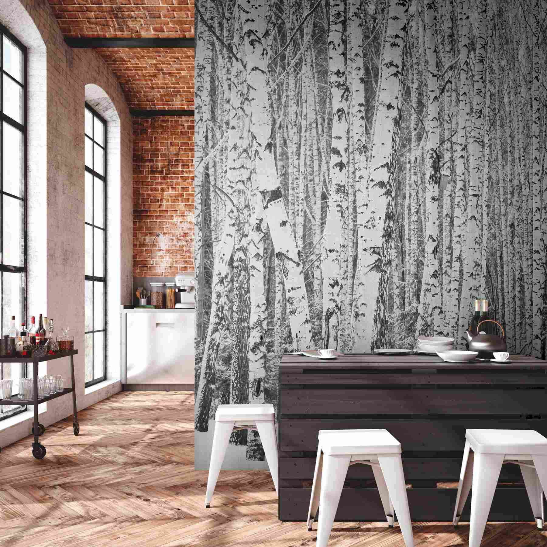 A.S. Creation Fototapete The Wall 382591 Ein Motiv pro Rolle Botanisch Schwarz