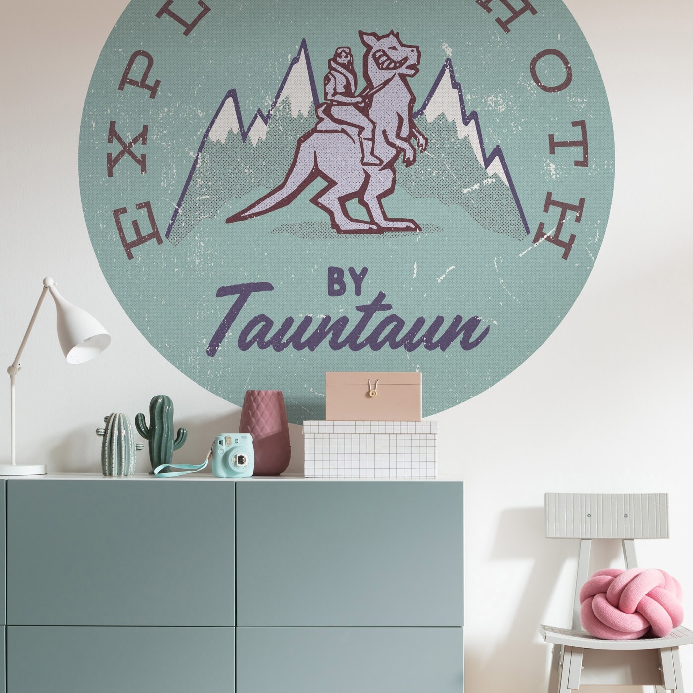 Papel pintado fotográfico Komar Star Wars Dot Explore Hoth 125 x 125 cm Vinilo adhesivo de pared No tejido Tauntaun